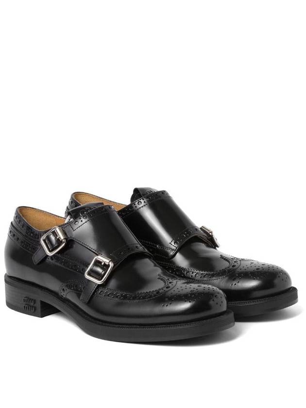 Church's Women's Brushed Leather Double Monk Strap Black - MIU MIU - BALAAN 3