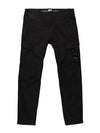 Lens Patch Stretch Satin Cargo Straight Pants Black - CP COMPANY - BALAAN 2