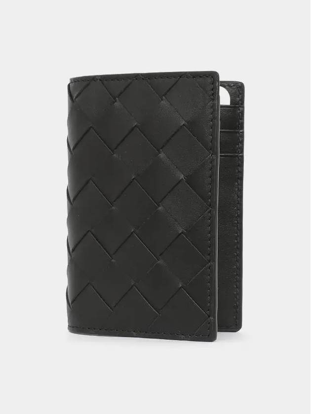 Intrecciato Flap Card Case Black - BOTTEGA VENETA - BALAAN 3