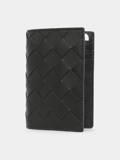 Intrecciato Flap Card Case Black - BOTTEGA VENETA - BALAAN 2