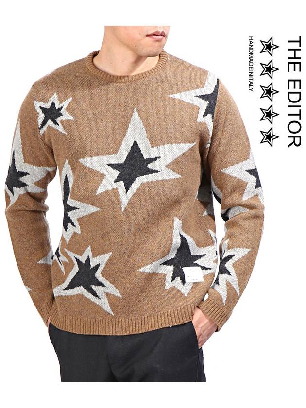 Star pattern knit top brown - THE EDITOR - BALAAN 2