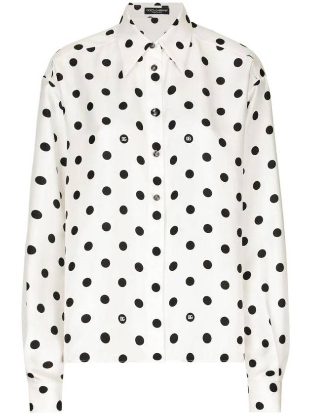 Polka dot silk shirt F5S31TIS1VI - DOLCE&GABBANA - BALAAN 1