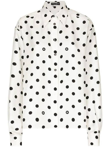 Polka dot silk shirt F5S31TIS1VI - DOLCE&GABBANA - BALAAN 1