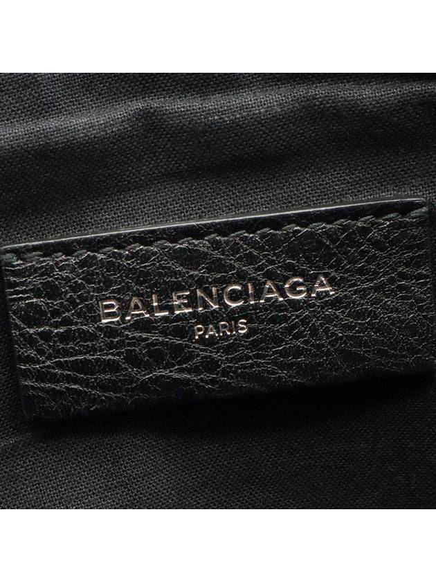 Black leather silver classic city motor clutch 362967 - BALENCIAGA - BALAAN 10