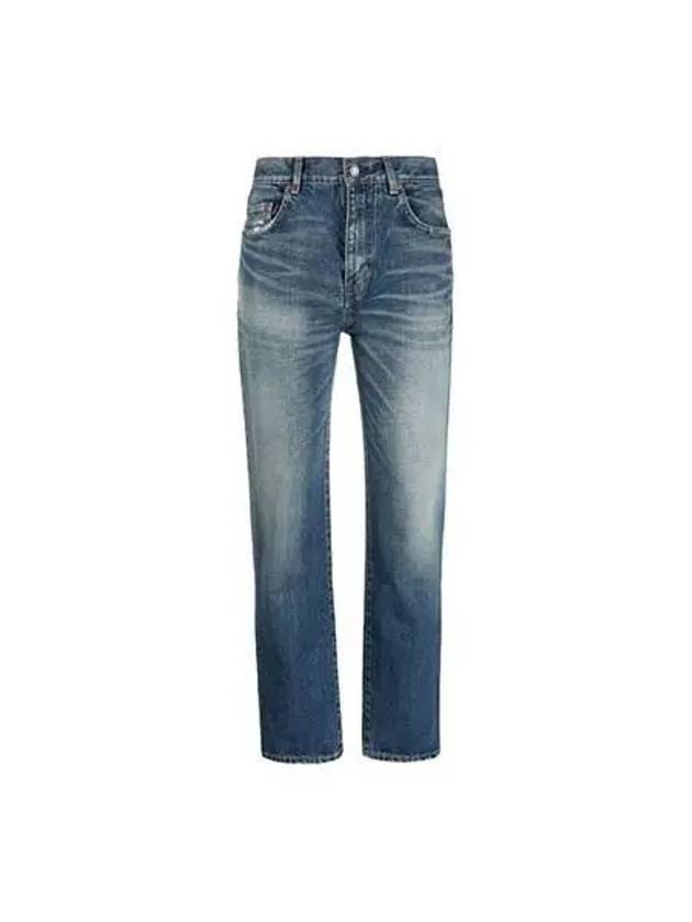 Women s Straight Denim Pants 712392 Y07HA - SAINT LAURENT - BALAAN 1