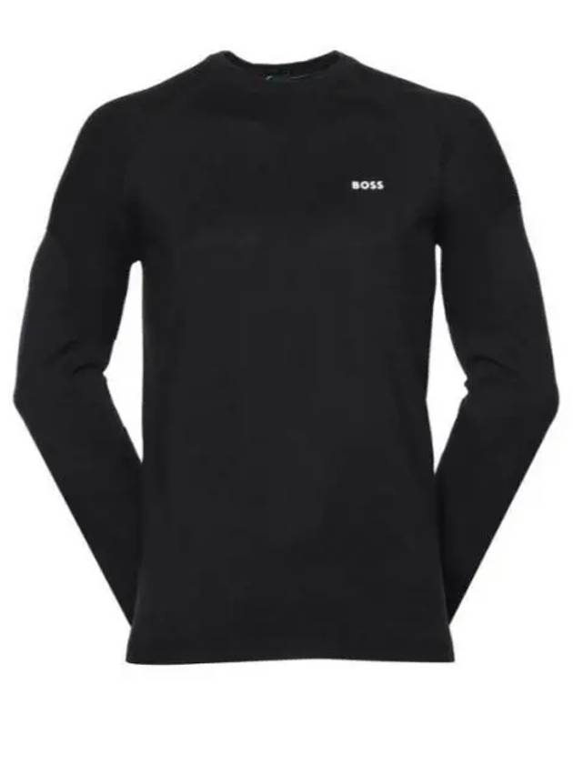 Perform X Crewneck Cotton Blend Sweatshirt Black - HUGO BOSS - BALAAN 2