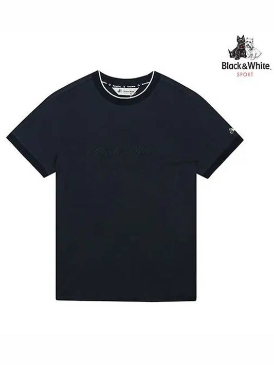 One Point Round T-Shirt 9404LZSRNAVY - BLACK&WHITE - BALAAN 1