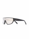 Eyewear Acetate Frame Mirror Lens Sunglasses Black - CELINE - BALAAN 5