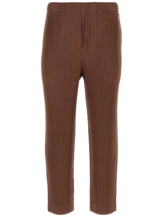 Pleated Straight Pants Brown - ISSEY MIYAKE - BALAAN 2