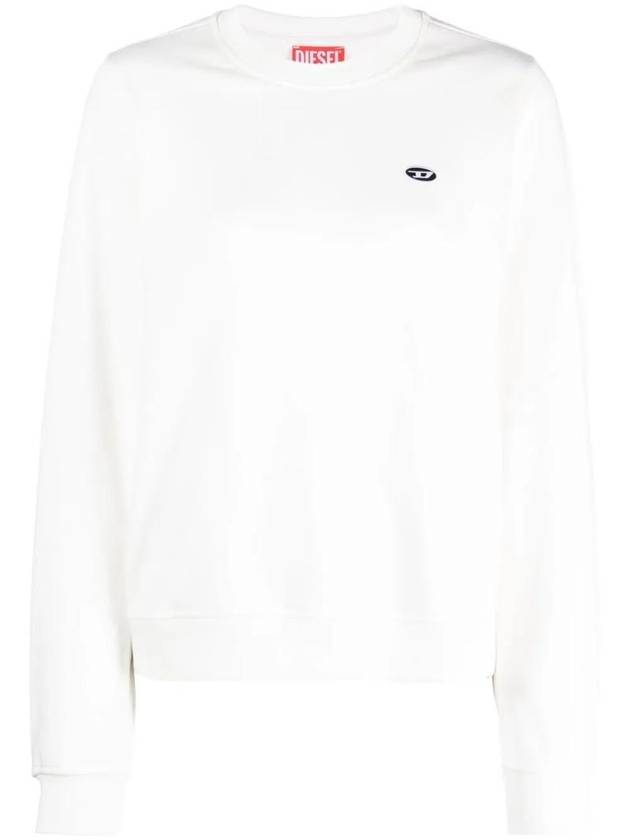 ReGGy Doval D Logo Patch Sweatshirt White - DIESEL - BALAAN 1