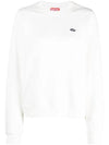 Reggy Doval D Logo Patch Sweatshirt White - DIESEL - BALAAN 1
