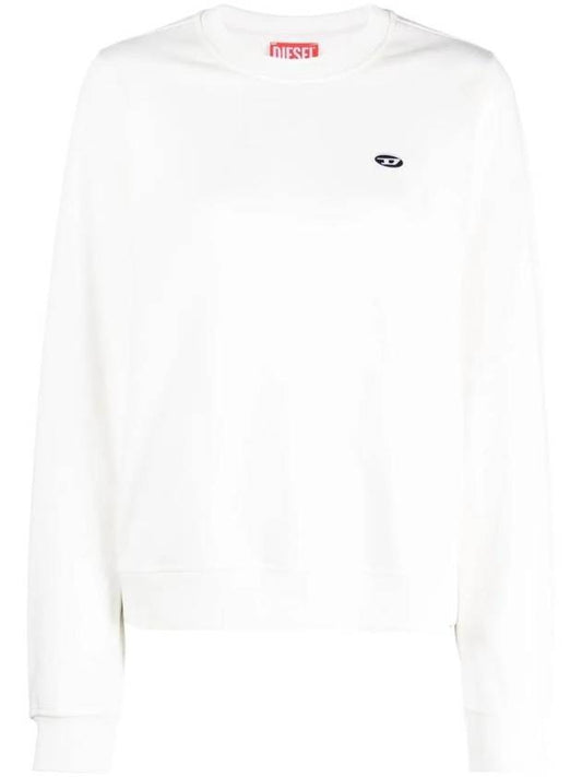 Reggy Doval D Logo Patch Sweatshirt White - DIESEL - BALAAN 1