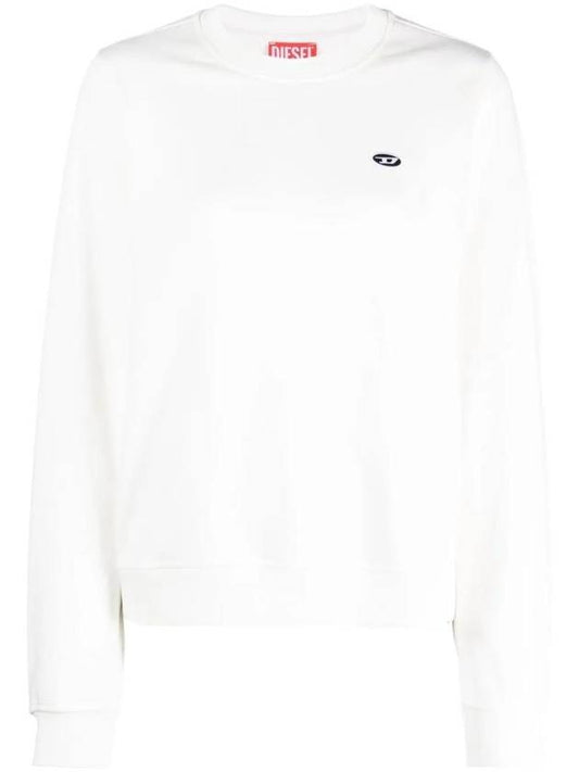 ReGGy Doval D Logo Patch Sweatshirt White - DIESEL - BALAAN 1