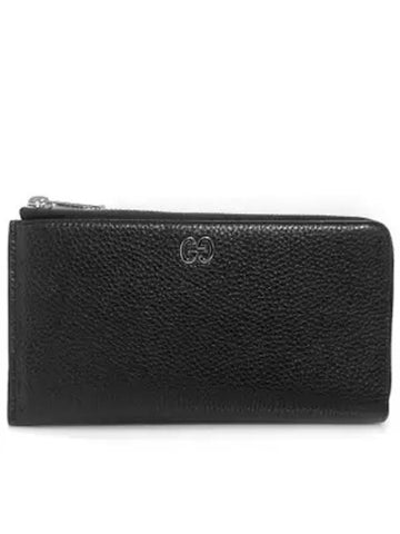 GG Logo Leather Long Wallet Black - GUCCI - BALAAN 1