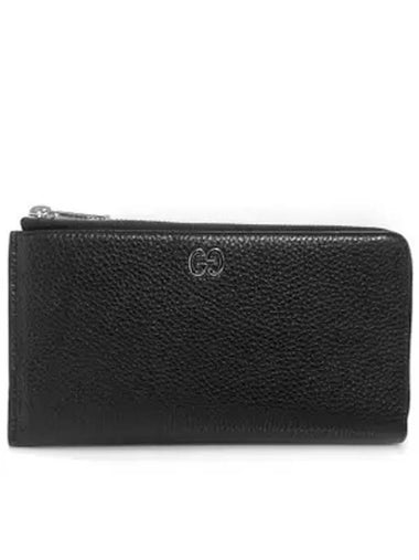 GG Logo Leather Long Wallet Black - GUCCI - BALAAN 1