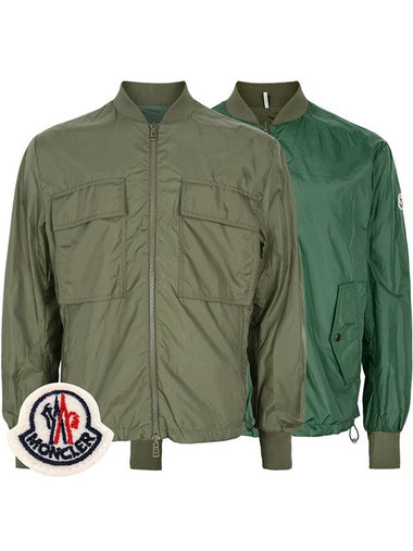 Khaki Uvez Reversible Bomber Jacket OUVEZE 847 00644 - MONCLER - BALAAN 1