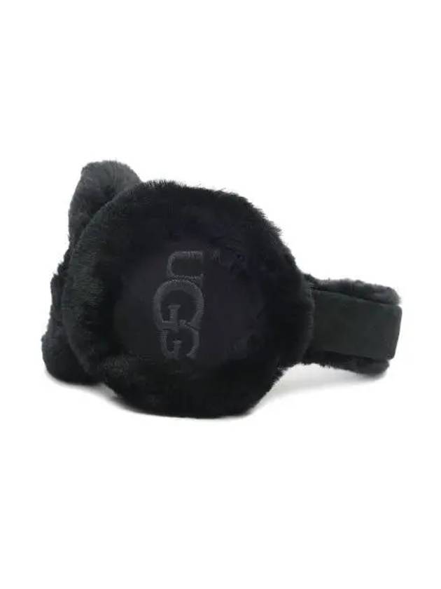 Sheepskin Embroidery Earmuff Black - UGG - BALAAN 2