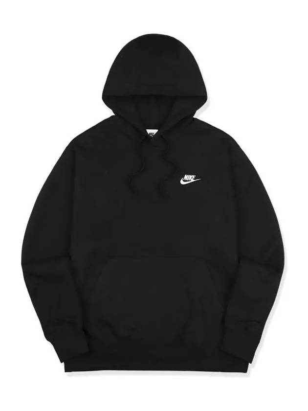 NSW Club Fleece Hoodie Black - NIKE - BALAAN 4