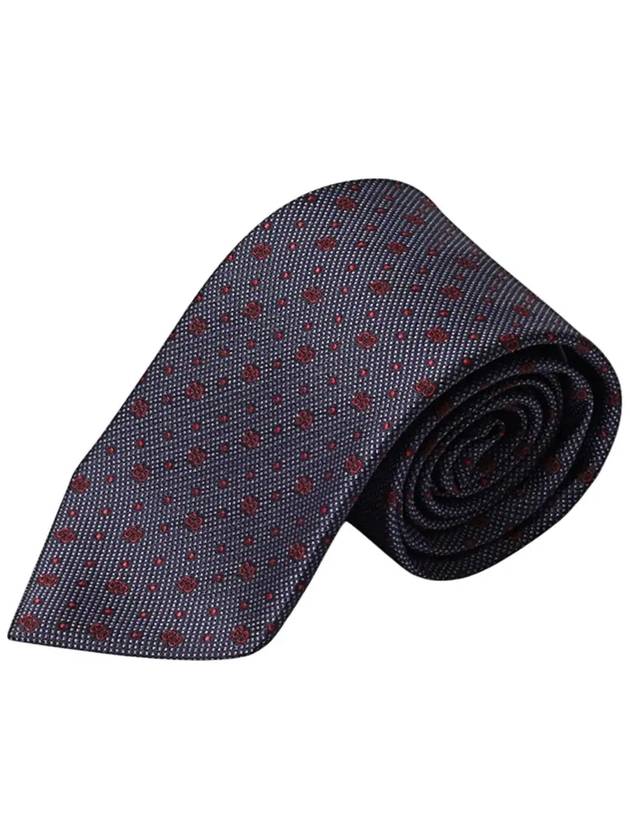 GG Dot Pattern Silk Tie Navy - GUCCI - BALAAN 6