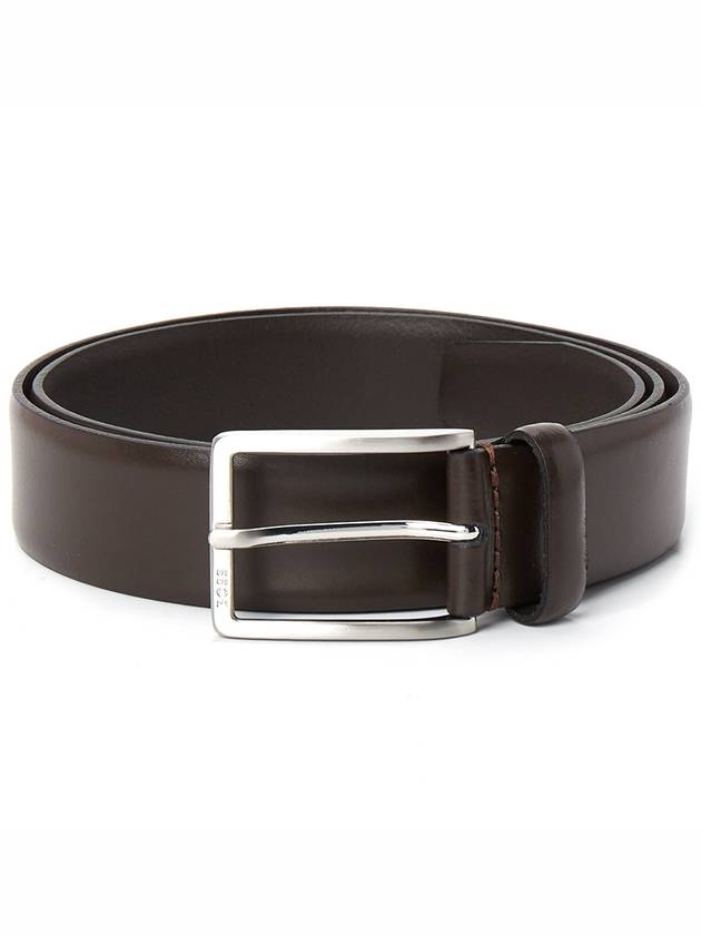 Logo Leather Belt Dark Brown - HUGO BOSS - BALAAN 2