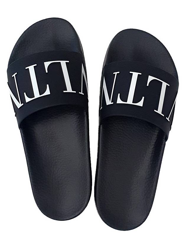 Unisex VLTN Logo Slide Sandals Black S0873SYE0NI - VALENTINO - BALAAN 1