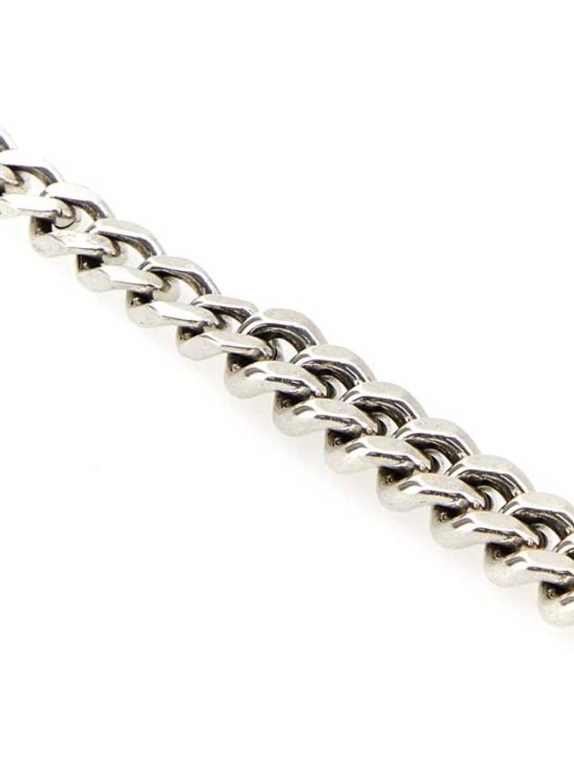 Men's Curb Chain Metal Bracelet Silver - SAINT LAURENT - BALAAN 3