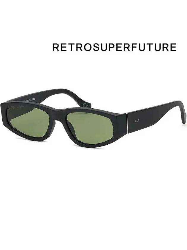 Sunglasses NEEMA BLACK MATTE GTH black horn rim green - RETROSUPERFUTURE - BALAAN 4