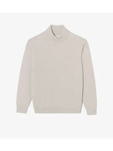 Men s Turtleneck Pullover Beige - LACOSTE - BALAAN 1