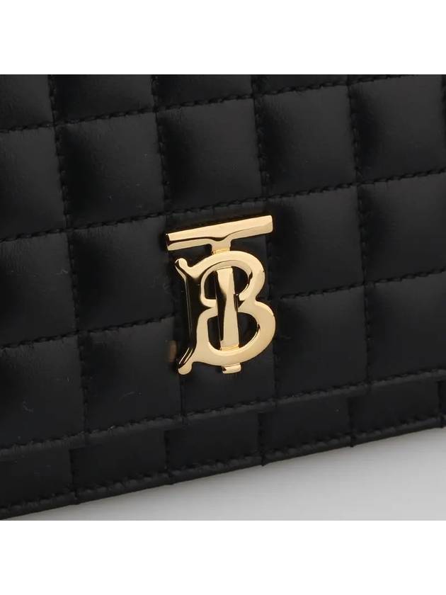 Lola Gold Logo Quilted Mini Cross Bag Black - BURBERRY - BALAAN 3