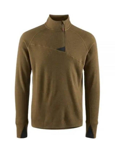 Huge Half Zip Long Sleeve T-shirt Olive - KLATTERMUSEN - BALAAN 1