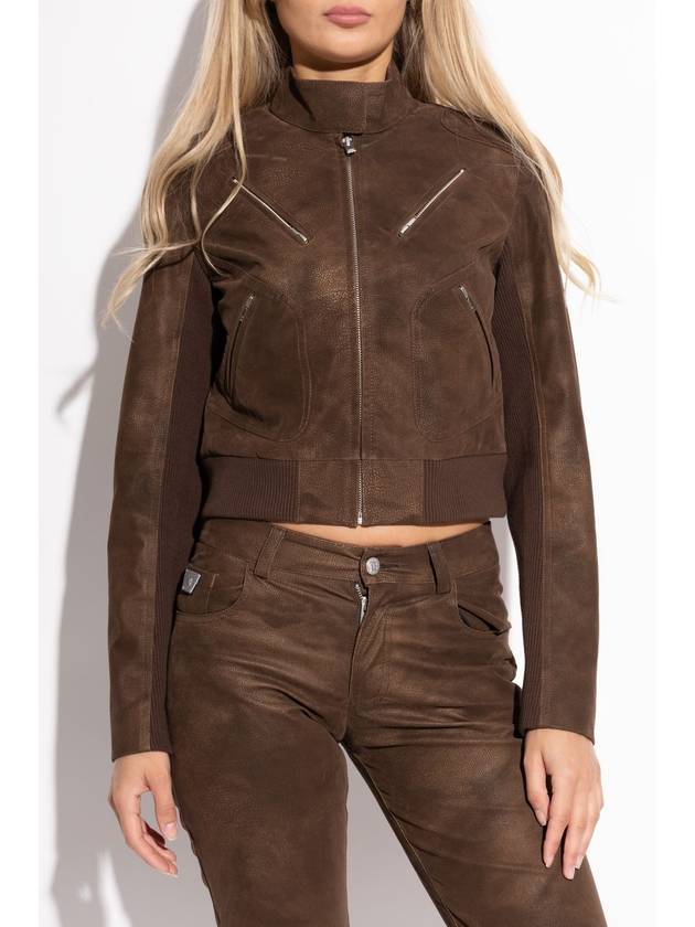 MISBHV Vegan Leather Jacket, Women's, Brown - MISBHV - BALAAN 3