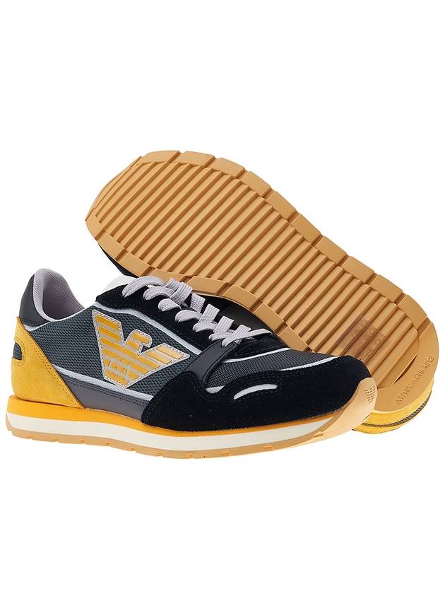 Logo Patch Low Top Sneakers Black Yellow - EMPORIO ARMANI - BALAAN 6