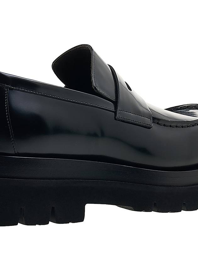 Lug Leather Loafers Black - BOTTEGA VENETA - BALAAN 11