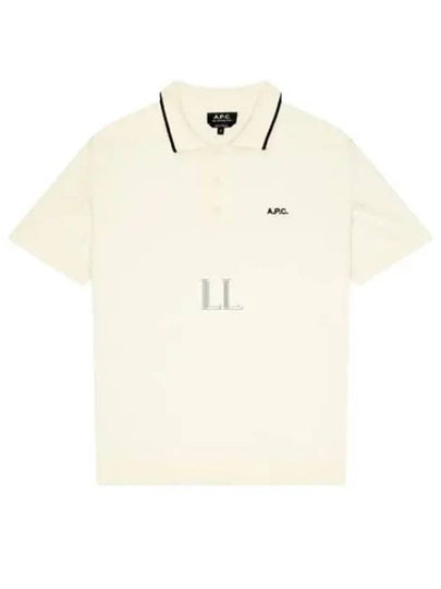 Flynn Cotton Polo Shirt White - A.P.C. - BALAAN 2