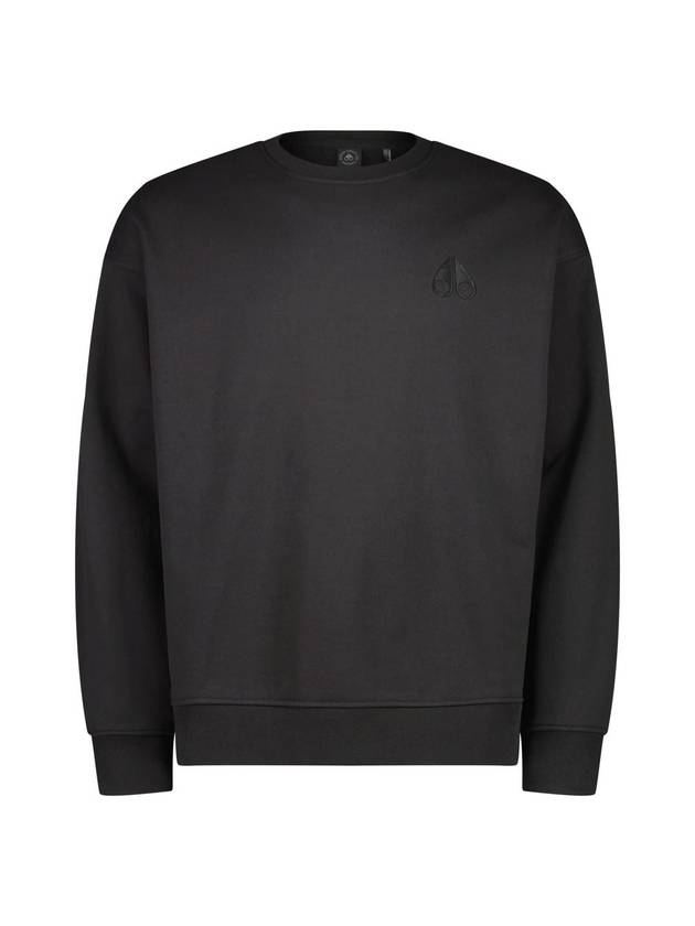 Embroidered Logo Sweatshirt Black - MOOSE KNUCKLES - BALAAN 1