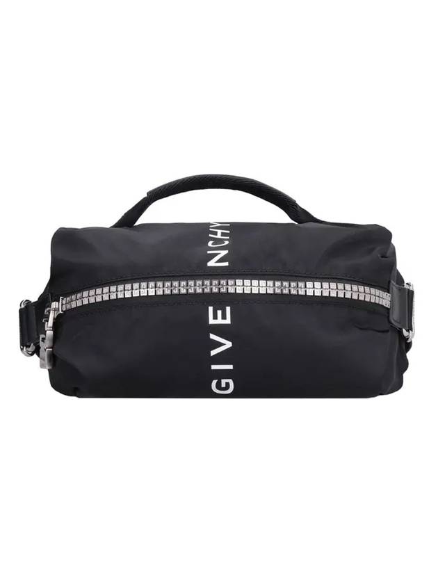 Logo G Zipper Nylon Belt Bag Black - GIVENCHY - BALAAN 1