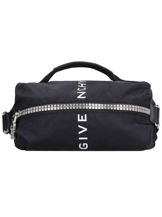 Logo G Zipper Nylon Belt Bag Black - GIVENCHY - BALAAN 1