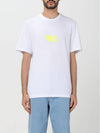 Graffiti Logo Print Cotton Short Sleeve T-Shirt White - MSGM - BALAAN 1