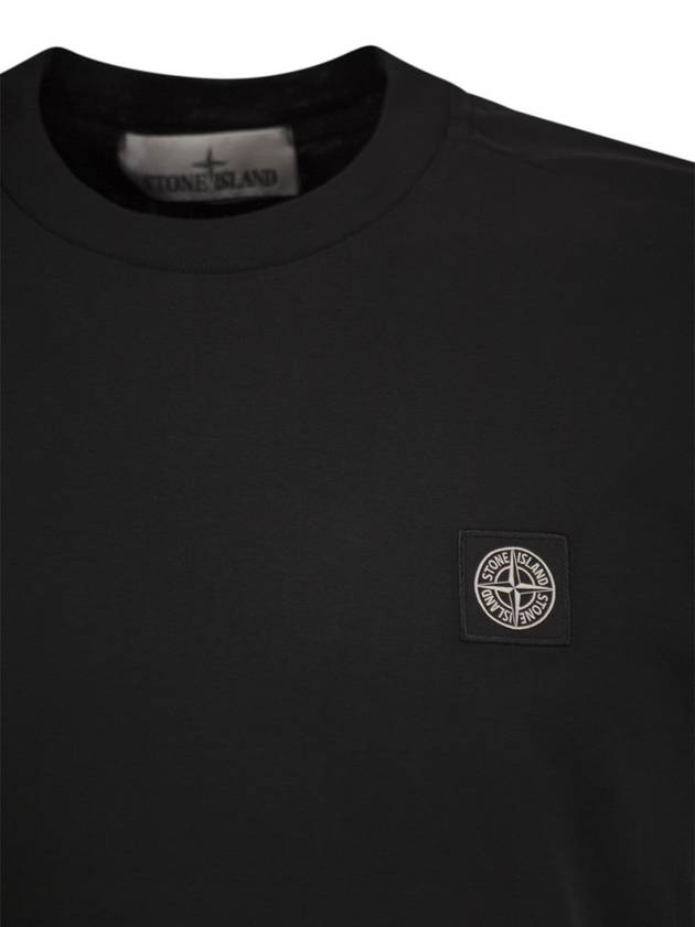 Short-sleeved T-shirt with Compass logo patch - STONE ISLAND - BALAAN 4