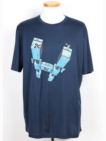 Robot H Logo Short Sleeve T Shirt XL - HERMES - BALAAN 1