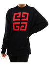 Red logo overknit dark navy BW903D4Z2E - GIVENCHY - BALAAN 4