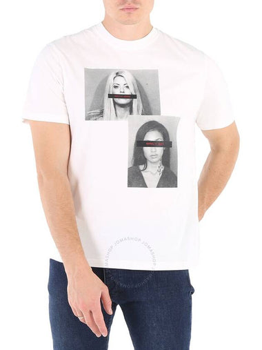 Mostly Heard Rarely Seen Men's Mug Shot T-Shirt in Off-white, Size Small - MOSTLY HEARD RARELY SEEN - BALAAN 1