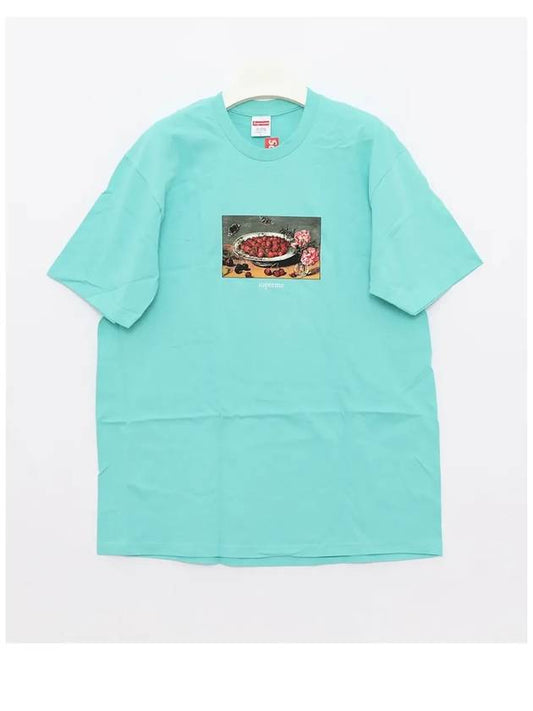 SS23T26 TEAL Strawberry Tshirt - SUPREME - BALAAN 2