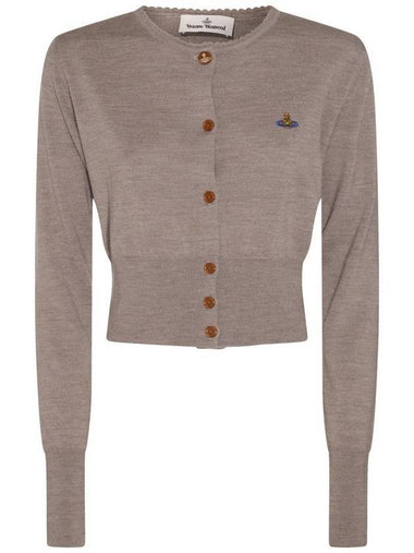 Bea Cropped Cardigan Stone - VIVIENNE WESTWOOD - BALAAN 1