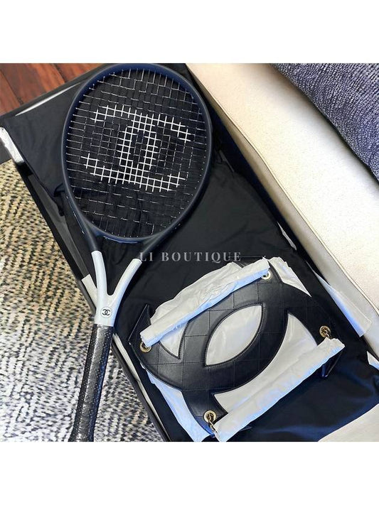 CC Logo Tennis Racket Leather Chain Case Set Black - CHANEL - BALAAN 2