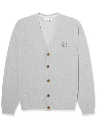 Bold Fox Head Cotton Cardigan Grey - MAISON KITSUNE - BALAAN 2