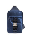 Men's Greca Belt Bag Navy - VERSACE - BALAAN.