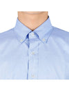 Oxford Button Down Long Sleeve Shirt Blue - MAISON MARGIELA - 7