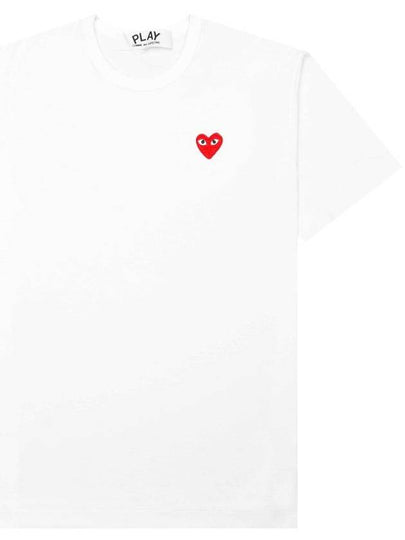 Play Red Heart Waffen Short Sleeve T-Shirt White P1 T108 2 - COMME DES GARCONS - BALAAN 2