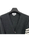 Diagonal armband wool cardigan MKC002A 022 - THOM BROWNE - BALAAN 3